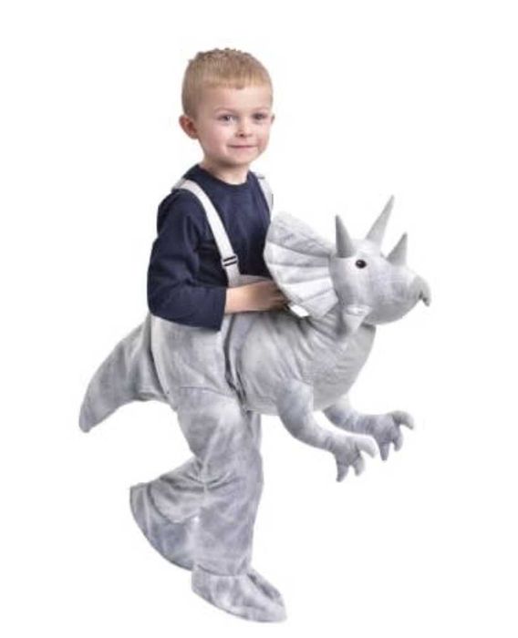 Дитячий карнавальний маскарадний костюм динозавра трицератопса