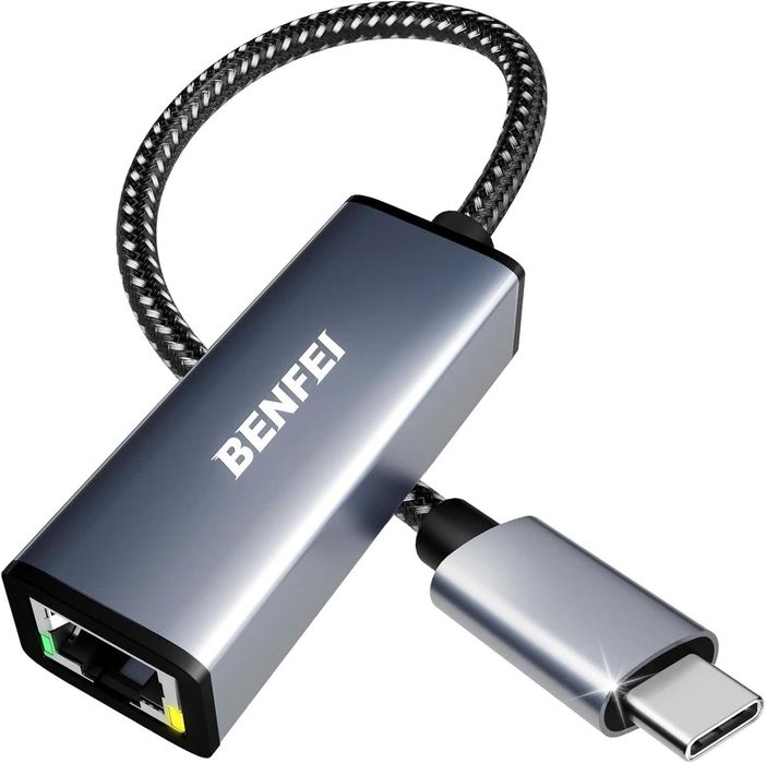BENFEI Adapter USB-C na Ethernet, USB Type-C (Thunderbolt 3/4) na RJ45