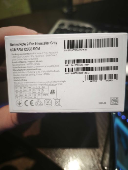 Redmi Not 9 Pro 6/128