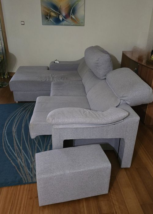 Sofá 3,5 lugares c/arrumos e chaiselonge