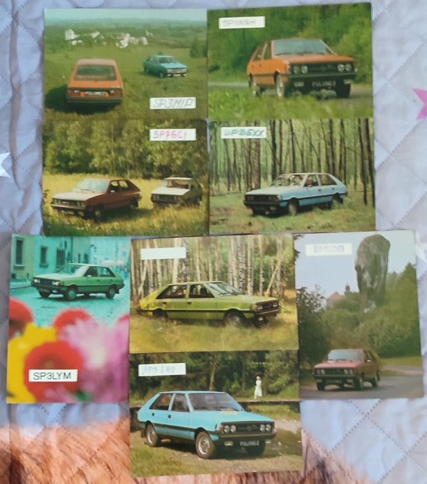 Pocztówki samochody FSO Polonez