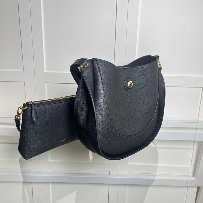 Torba ze skóry licowej Litchi o dużej pojemności