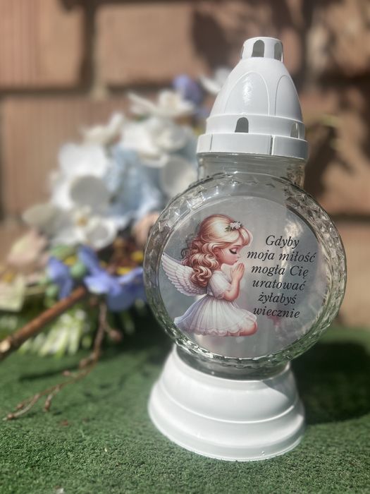 Znicz dla dziewczynki aniolka