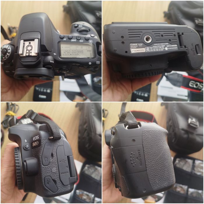 Canon 80d, 18-55mm,  punho original bolsa