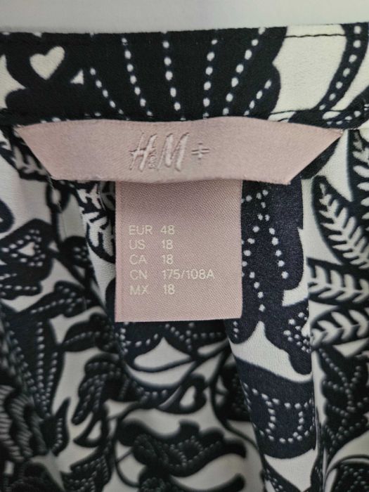 Bluzka r.48 H&M granatowo-biała