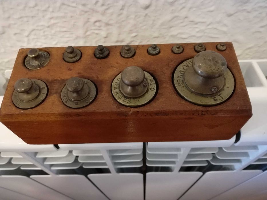 Cepo de 12 Pesos + Cepo Pequeno Incompleto + Peças Décimais