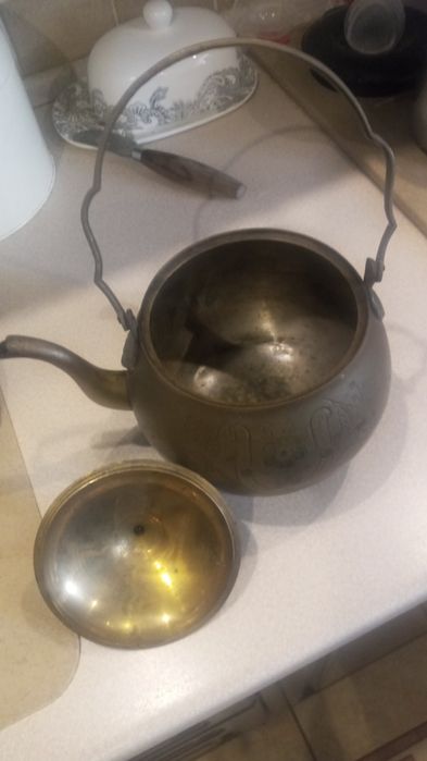 Dzbanek mosiądz starocie kolekcja