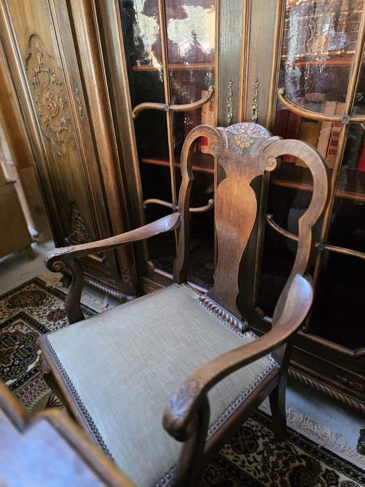 Zestaw biurowy biurko biblioteczka fotel chippendaile #1627 Węgrów