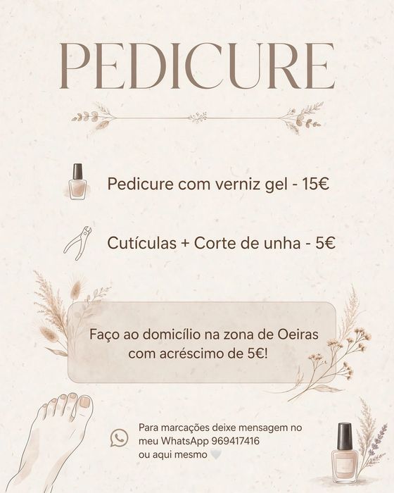 Pedicure ao domicílio