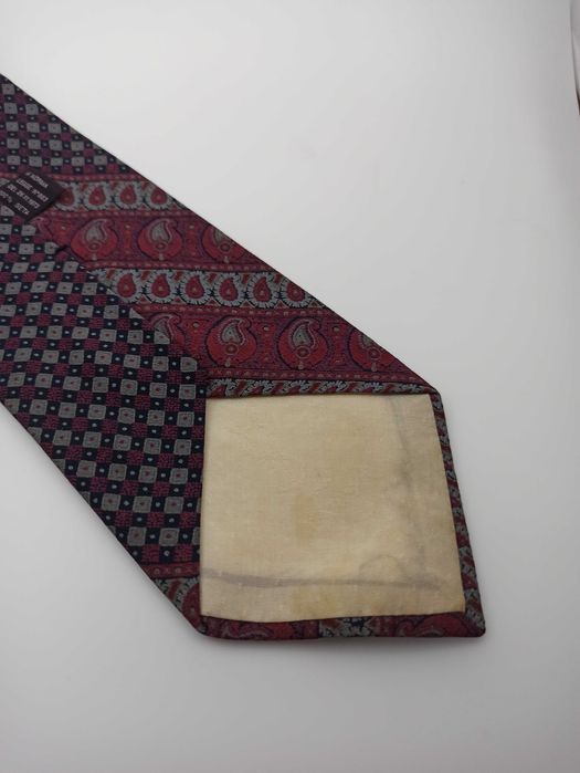 Yves Saint Laurent jedwabny krawat paisley ysl13