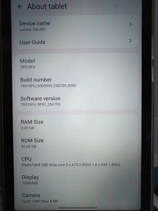 Tablet lenovo 9 polegadas