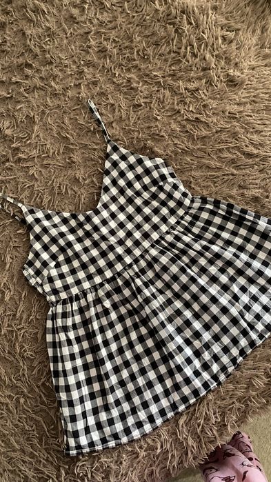 Топ-футболка в клетку