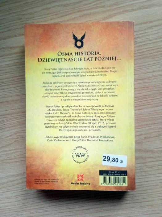 "Harry Potter i przeklęte dziecko", 1 wydanie scenariusza