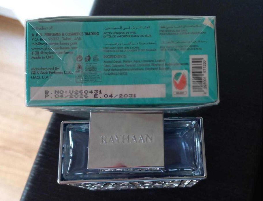 Nowy oryginalny perfum Rayhaan Aquatica inspiracja Krid Virgin Island Water