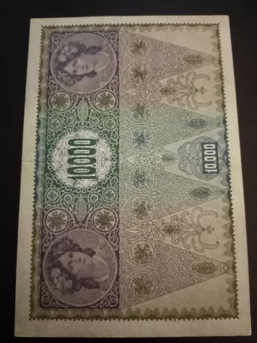 Áustria Ocupada p/Alemanha 2 notas 10000 Kronenc/recarga DEUTSHÖSTERRE