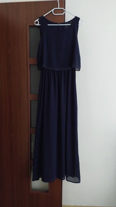 Elegancka, granatowa sukienka M, wesele, poprawiny