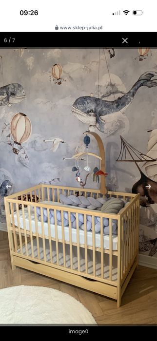 Łóżeczko 120x60 z materacem