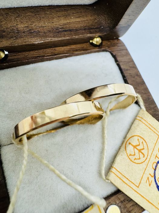 Komplet złotych obrączek WARMET z metkami próba 585 - STAN IDEALNY!