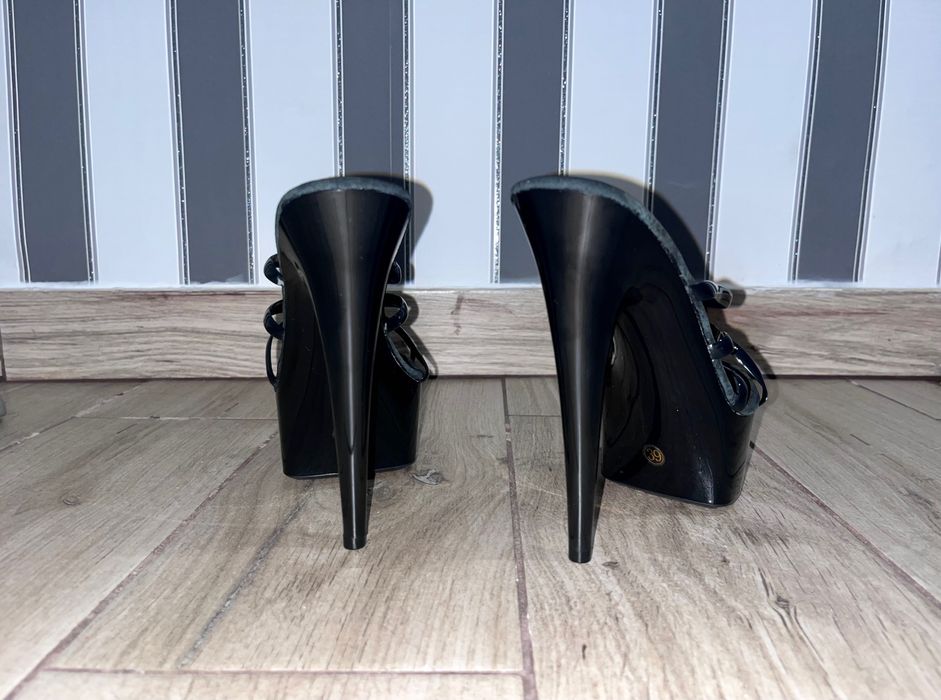 149/ OD RĘKI 45 szpilki klapki obcas 15 Trans Crossdress buty 36-46 EU