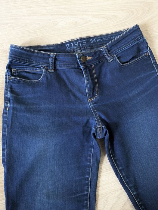 Dżinsy jeansy Zara basic mid rise skinny fit 34