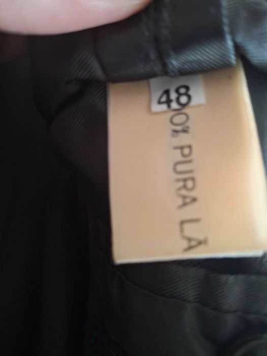 Casaco comprido homem, 100% pura lã