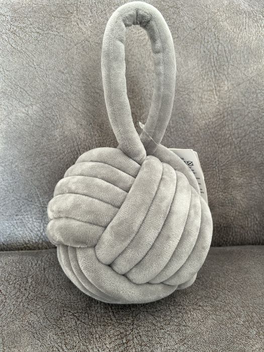 Gałka bosmańska Monkey fist odbojnik stoper do drzwi szary