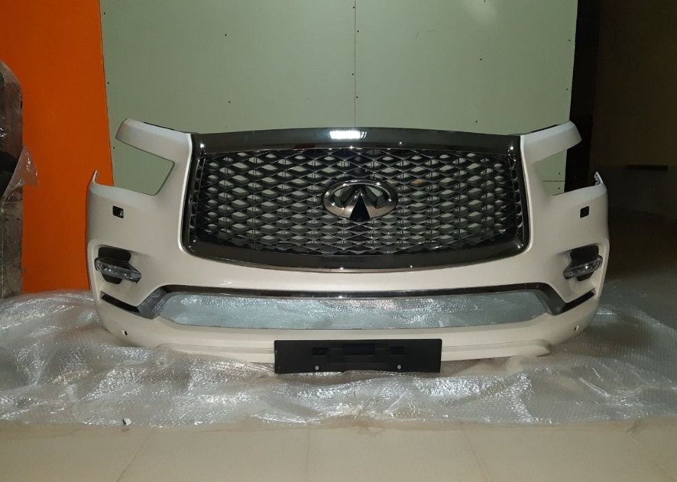 Бампер в сборе QX80 2018 2020 Оригинал infiniti.centr капот