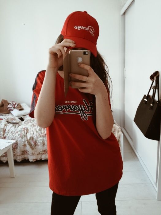 Diverse nowa czerwona bluzka t-shirt oversize