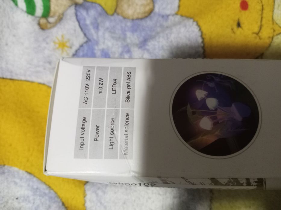 Luz noturna LED cogumelo