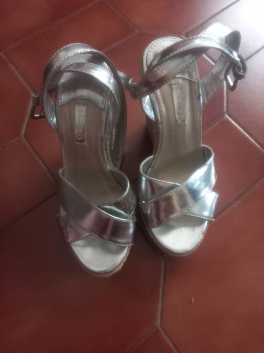 Parfois Silver Sandal Size 36