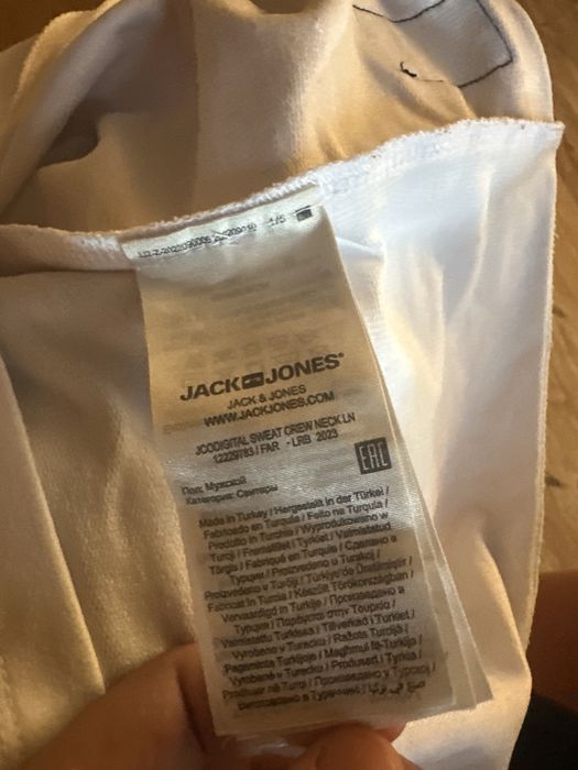 * Лонгслів Jack & Jones Core білий оригінал, розмір M