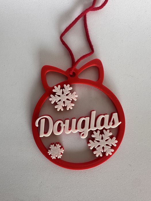 Decoração de Natal com nome personalizável