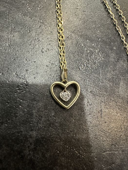 Zloty naszyjnik diament