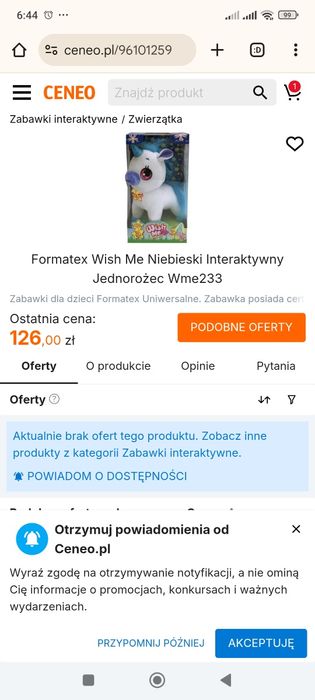 Maskotki Formatex Wish Me Niebieski Interaktywny Jednorożec