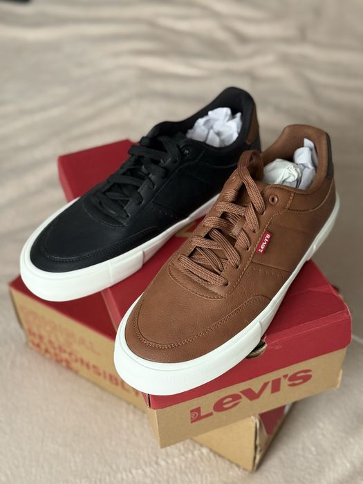 Levis кеди низькі хайтопи (чорні,корисневі) нові