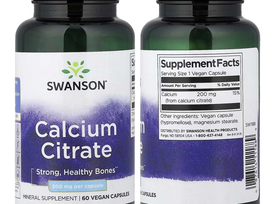 Кальцій цитрат вітамін D3 21st Century Mason Natural Factors NOW Foods