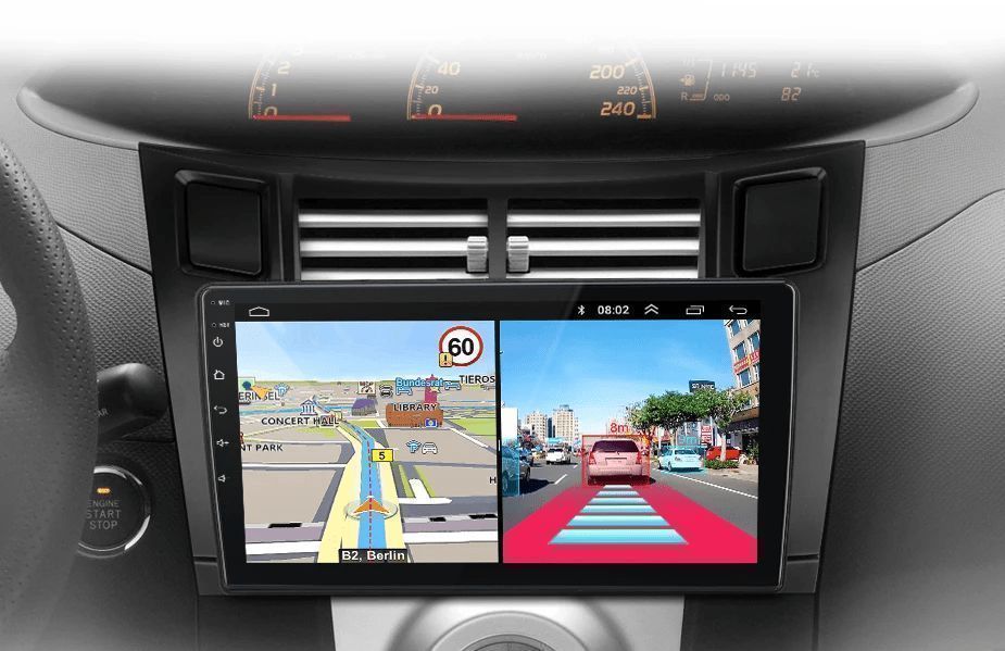 Radio 9" 2DIN Android Auto CarPlay Navi Toyota Yaris 2005–2012 PL