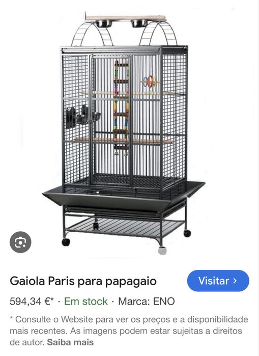 Gaiola para papagaio