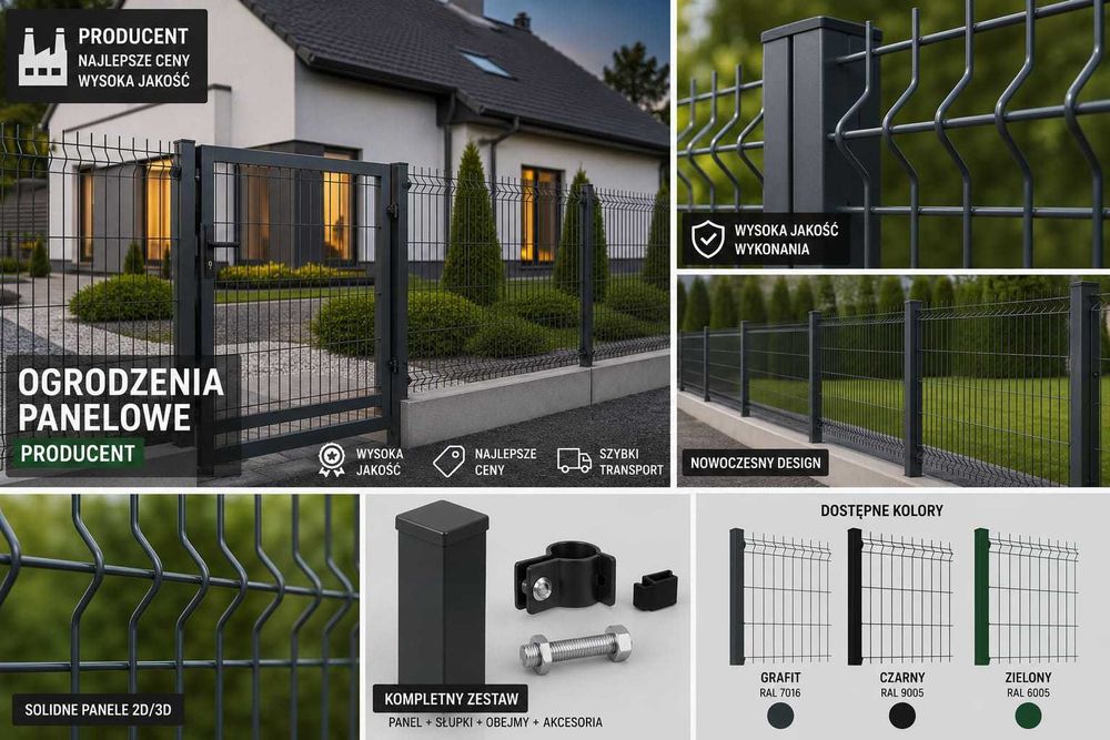 Ogrodzenia panelowe 3D  FI4 FI5 PROMOCJA dostaw 48h