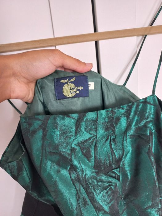 Vestido verde metalizado