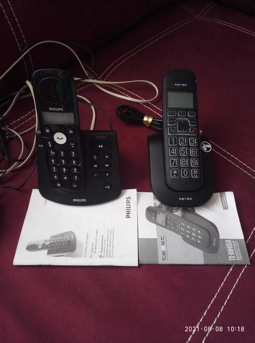 Продам два цифрових беспроводних телефона: Philips і Texet