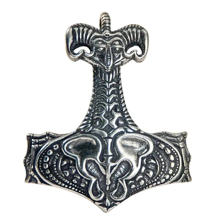 NEKRO-ORGANICZNY MŁOT THORA firmy Wulflund, srebro 925, 14 g