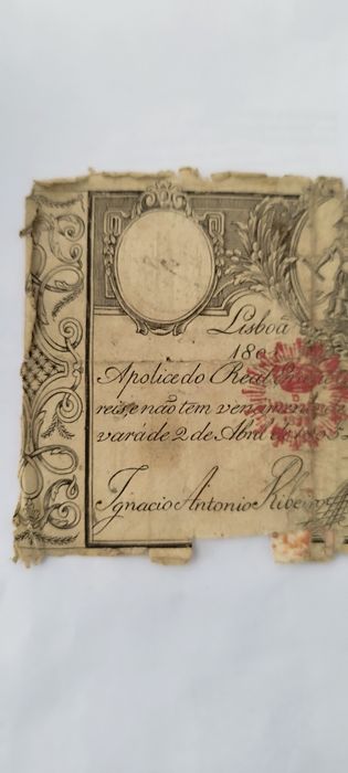 Apólice do Real Erário - dois mil e quatrocentos reis
