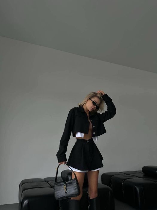 Вельветовий костюм двійка з білою підкладкою