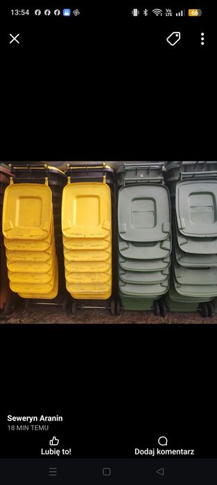 Kosz kontener śmietnik 240 l / 180/  140l / 120 l / 360L / Transport