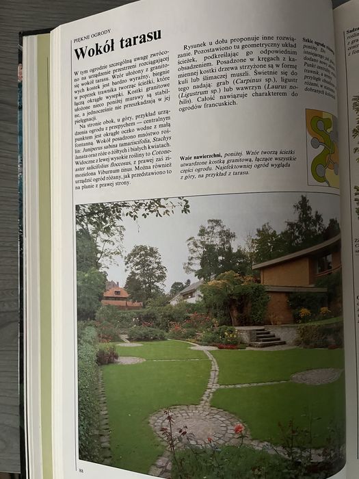 Książka na temat zakładania ogrodu.