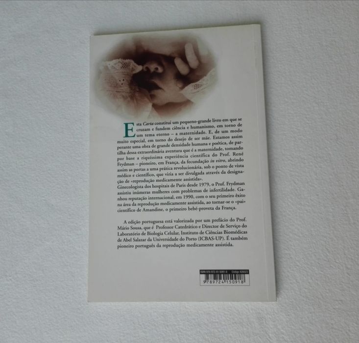 Livro "Carta a uma mãe" de René Frydman
