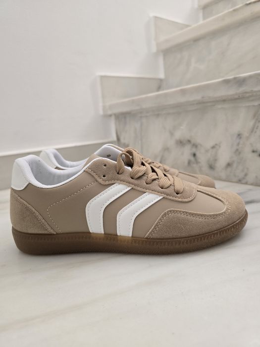 Ténis  casual Bege/Camel-NOVOS