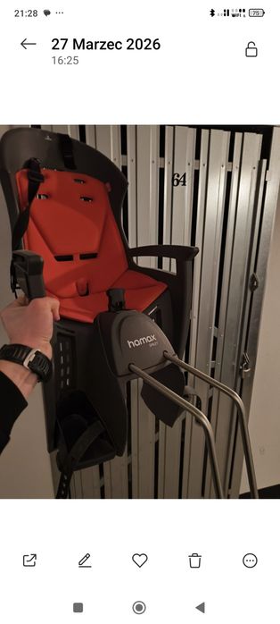 Fotelik rowerowy Hamax Smiley – bardzo dobry stan