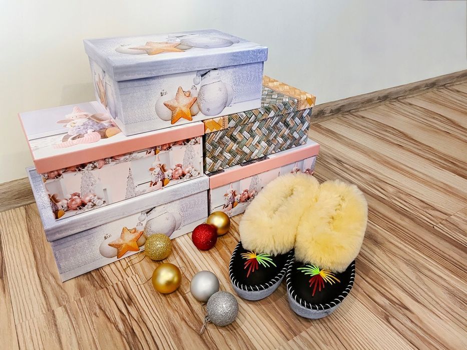 Pantofle Męskie Bambosze Skórzane Góralskie Rozmiary 40-46